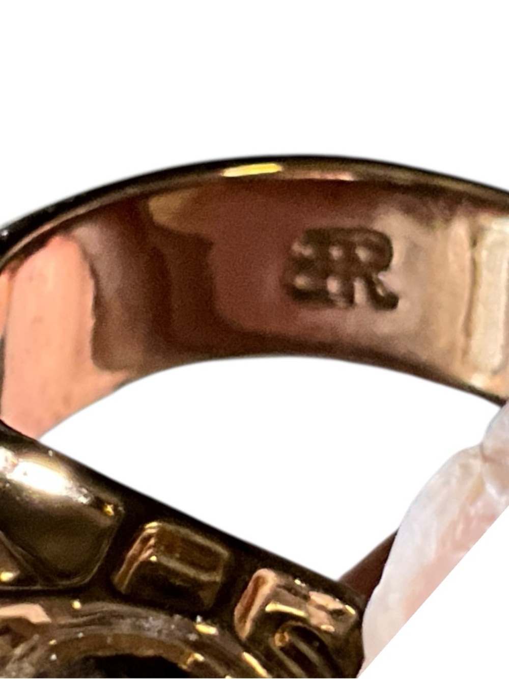 Vintage Banana Republic Panther Ring Gold Tone Rhinestone Green Eyes Statement - Picture 11 of 12